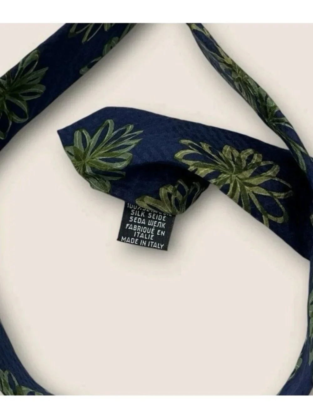 HUGO BOSS Silk Tie ITALY Blue Green Floral  W:3.6